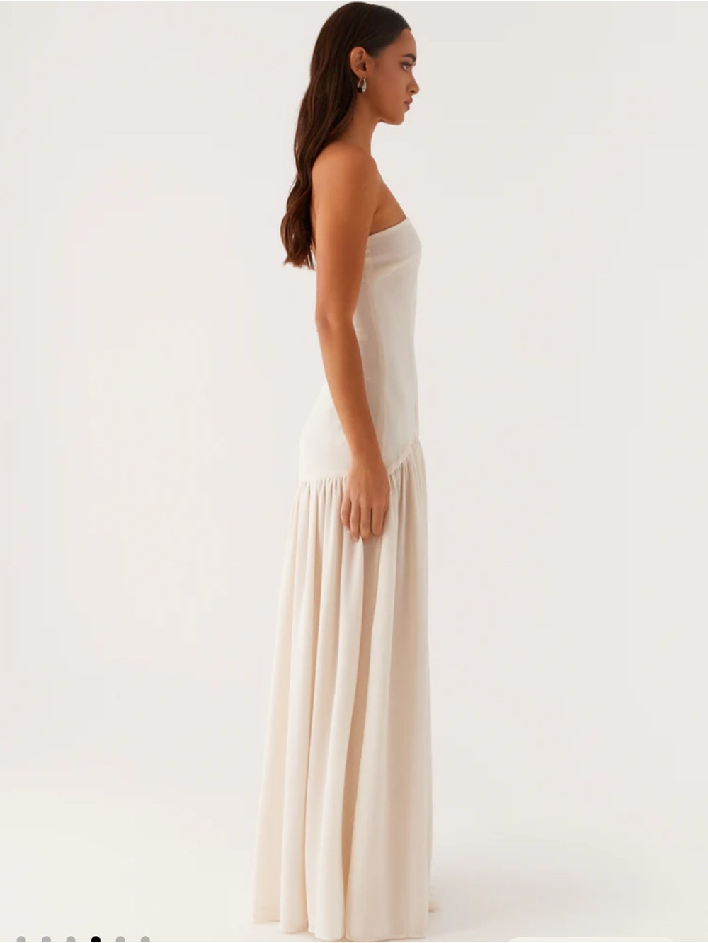 Eden Strapless Maxi Dress - Ivory - Picture 4 of 8